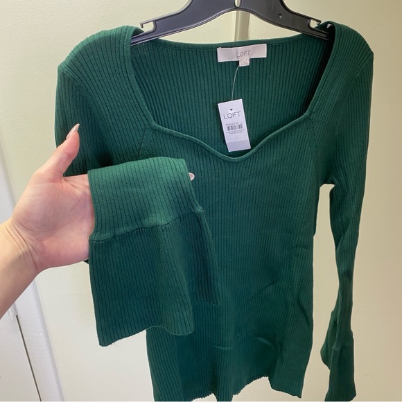 Emerald Ribbed Sweater - Picture 2 of 4